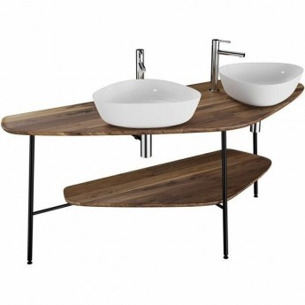 Столешница VITRA PLURAL 160 см под 2 раковины, цвет американский орех Столешница VITRA PLURAL 160 см под 2 раковины, цвет американский орех