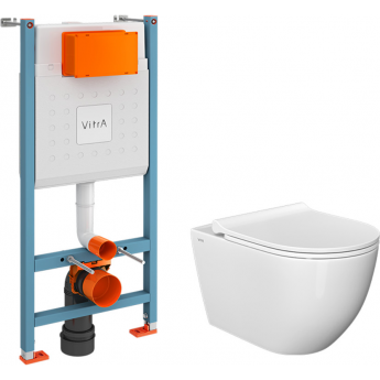 Унитаз c инсталляцией VITRA MIA ROUND 9873B003-7205 Унитаз c инсталляцией VITRA MIA ROUND 9873B003-7205